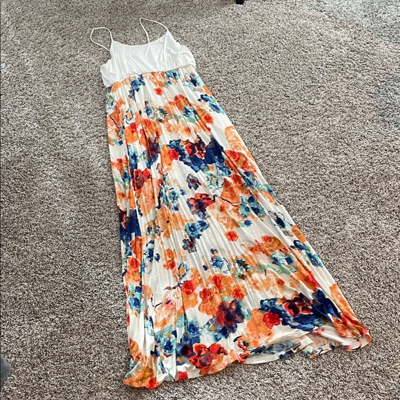 Floral Print Maxi Dress Spaghetti Straps - Picture 5 of 6